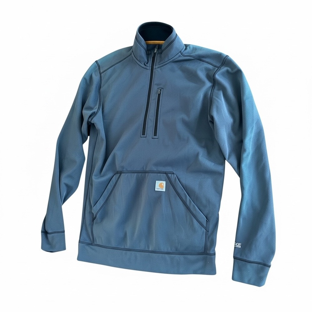 Carhartt Force Extremes Relaxed Fit Quarter Zip Pullover Gray Mens Sz M